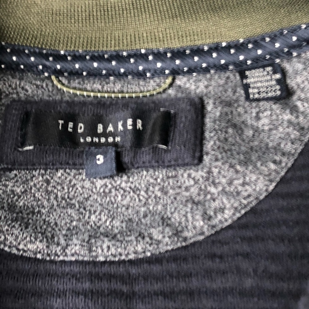 Ted Baker London Blue Gray Men Medium Zip Jacket - Picture 5 of 8